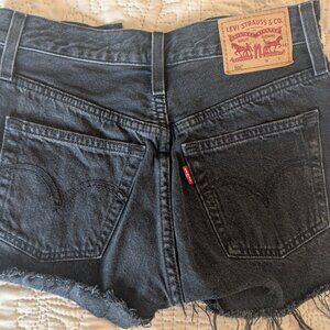 Levi's 501 Black High-Waisted Shorts